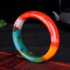 Pulsera de Jade Colorido, Pulsera de Jade Sangre de Pollo, Mitad Roja y Mitad Blanca, Pulsera de Jade Exterior Flor Flotante para Dama Fabricante Suministro en Vivo