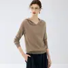 Nueva colección de otoño e invierno: suéter de cachemira grueso, de color liso y con capucha para mujer, prenda exterior de punto holgada y sudadera