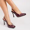 Zapatos de tacón alto para mujer de diseño transfronterizo, tacones de aguja brillantes de moda, nuevo nicho de temperamento sexy, zapatos de tacón alto de charol versátiles