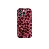 Rojo Vino Estampado de Leopardo Aplicable para Funda de Teléfono Película Apple 18promax Retro Gama Alta 17/16 Huawei Xiaomi 15