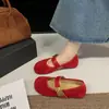 Zapatos Planos Mary Jane de Corte Bajo con Correa Única y Punta Dividida Falsa Estilo Retro Artístico para Mujer Primavera/Otoño 2026 Suela Suave Estilo Abuela