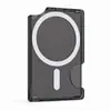 Portatarjetas magnético sin esquinas, funda trasera para teléfono Magsafe transparente para tarjetas, almacenamiento de identificación, funda protectora para tarjeta de estudiante