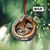 Coruja Transfronteiriça Decorações de Natal de Animais Pingentes para Árvore de Natal Pingentes Planos de Acrílico Pingentes para Carro