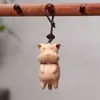 Carillón de Viento Tallado en Madera de Haya Estilo Concha Cuerda de Borla de Gato de Madera Creativa Colgante Adorno Lindo para Bolso