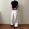 Otoño Americano Retro Denim Suelto Recto Cleanfit Jeans Unisex Calle Pierna Ancha Pantalones Largos Hasta el Piso Moderno