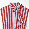 Item Quente Transfronteiriço do AliExpress Nova Camisa Listrada com Laço Primavera 2026 3091320 Saia Midi 8002320