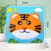 Hilo Animal Labores de Aguja Pintura Enhebrado Infantil Kit de Material Hecho a Mano Creativo DIY Pintura Poke Juguete