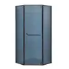 Mampara de Vidrio para Baño con Puertas de Apertura Hacia Adentro y Hacia Afuera en Forma de Diamante, Cabina de Ducha, Baño Integrado, Separación de Zona Seca y Húmeda, Pantalla de Ducha