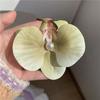 Didy No Tiene Miedo del Mismo Pasador Verde de Phalaenopsis Flor Lateral Flor Artificial Tocado Accesorios para el Cabello de Viaje a la Costa