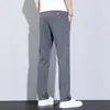 Pantalones Elásticos de Primavera y Verano para Hombre Pantalones Largos Casuales para Hombre Gruesos y Delgados Ajustados Rectos Traje Formal de Negocios Pantalones para Hombre