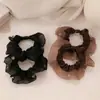 Exquisita Goma para el Pelo de Malla con Pedrería Intestino Pequeño, Cuerda para el Pelo de Moda, Versátil Goma para Coleta Baja de Niña, Accesorio para el Pelo