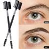 Traje de herramientas de maquillaje transfronterizo cepillo para pestañas en forma de abanico plegable rizador de pestañas peine para pestañas cepillo para cejas de doble punta peine para cejas maquillaje de belleza