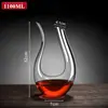 Decantador para Vinho Tinto, Decantador de Vidro de Cristal, Dispensador de Vinho de Luxo para Uso Doméstico e Comercial, Jarra para Vinho e Licor