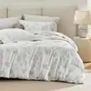 Capa de edredom geométrica confortável para as quatro estações, conjunto macio de três peças para cama de casal com fecho de zíper, kit, atacado transfronteiriço da Amazon