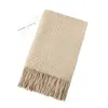 Manta Tejida Nórdica con Borlas para Oficina, Siesta, Aire Acondicionado, Cubierta de Sofá, Chal, Manta Pequeña, Cubre Cama