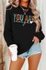 Estación Independiente para Mujer Amazon TÚ ERES St. Sudadera suelta con cuello redondo Festival Paric