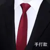 Traje Formal de Negócios Camisas de 8cm para Homens e Mulheres no Trabalho Casual Profissional Noivo Casamento Listrado Preto Gravata de Mão
