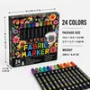 ¡Guau, 48 marcadores de tela de colores, bolígrafos de pintura para tela a base de agua, bolígrafos de graffiti para dibujo a mano resistentes al agua, bolígrafos DIY para ropa y mantas