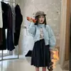 Chaqueta Abrigo Casual para Niñas 2026 Primavera Nuevo Estilo Coreano Estampado de Dibujos Animados con Cuello Alto y Mangas Largas, Moderna y a la Moda