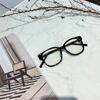 Gafas de Montura Negra Mismo Estilo que Park Caiying Wu Xin Montura TR90 Gafas para Mujer Montura Grande Cara Pequeña Cara Redonda Pequeña Gafas Planas