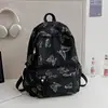 Mochila Personalizada con Estampado de Mariposas, Bolso Escolar para Estudiante de Secundaria, Mochila de Viaje Ligera de Gran Capacidad para Mujer, Transfronterizo