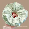 Impresionante Scrunchie de Cuadros Florales Amarillos para Mujer, Nuevo Estilo 2026, Goma de Pelo de Alta Gama para Peinados de Moño