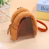 Bolso de Muñeca Transparente de Felpa Nuevo Original Billetera para Monedas Estampado de Leopardo Muñeca Mini Linda Bolsa de Almacenamiento Engrosada para Salidas