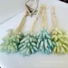 Capim rabo de coelho tie-dye com flor seca, buquê tie-dye com grama decorativa para presente manual, flor da Amazônia, Dia da Mulher 38, Flor Eterna