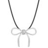 Collar de lazo de nicho de estilo coreano de moda para mujer, sencillo, elegante, combinable con todo, con diseño de cadena de clavícula de alta calidad, accesorios