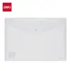 Deli 8308 Bolsa de Plástico Transparente A4 para Documentos Organizador de Archivos Almacenamiento Portatarjetas Suministros de Oficina