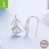 Yinziyun Prata de Lei S925 Original Gancho de Orelha Lírio de Cala Brincos Femininos Flor Pura Multi-Uso Brincos Atacado