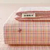 Nuevo Jinrou Algodón Crudo Viejo Grueso Sábana Sensación Gruesa Viejo Grueso Colchón de Cama Juego de Tres Piezas Sábana Funda de Almohada Colchón de Cama