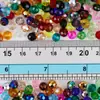 Rodas de Contas Planas Contas 4-10mm Multifacetadas Coloridas Contas com Furo Acessórios para Joias DIY Contas Soltas de Vidro Cristal