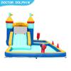 Cama Elástica Inflável Doctor Dolphin para Crianças, Escorregador Inflável Interno e Externo, Castelo Inflável Travesso de Tecido Oxford para Casa, Equipamento de Diversão