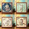 Doce Signos del Zodiaco Pintura de Perlas DIY Nuevo Estilo Chino Hecho a Mano Cultural Creativo Bendición Dibujos Animados Sala de Estar Pasillo Marco de Fotos Adorno