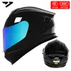 Casco de Motocicleta Certificado Dot para Hombres y Mujeres, Casco Integral Ad para Todas las Estaciones, Casco Cálido y Seguro con Certificación 3C