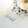 Juego de Palillos, Cuchara y Tenedor para Niños Acero Inoxidable 316 Cuchara Yuanbao Palillos de Entrenamiento para Comer Bebé Vajilla Portátil Linda