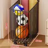 Cesta de Armazenamento para Tapete de Yoga Doméstica com Rodas Removível Multifuncional Rack de Armazenamento para Equipamentos de Fitness Racket de Badminton