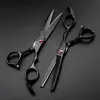 Tijeras de Peluquería Asequibles Sy22 Negras, Tijeras para Cortar el Cabello, Tijeras Planas, Tijeras para Flequillo, Tijeras Deslizantes, Logo Personalizable