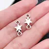 Conector transfronterizo de plantas y animales, hueco geométrico, mariposa, hoja, copo de nieve, flor de palma, accesorios de joyería