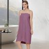 Saia de Banho Feminina de Veludo Coral Espessada e Ampliada, Toalha de Banho Vestível, Tubo Top Adulto com Tira de Velcro, Macio e Altamente Absorvente, Venda por Atacado do Fabricante