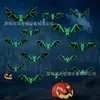Murciélago de Halloween horror Fantasma colgante decoración de fiesta suministros adornos de murciélago interior y exterior patio inserción de tarjeta