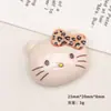 Acessórios de Resina Cartoon DIY Estampa de Leopardo Cabeça de Gato Cola de Chantilly Grampo de Cabelo Capa de Celular Fivela de Sapato Chaveiro Pingente Acessórios