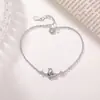 Yuebao Joias Prata Esterlina S925 Borboleta Luxo Leve Estilo Simples Feminino Versátil para o Dia a Dia Pulseira em Camadas Acessório de Mão Prata Item Quente