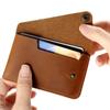 Monedero Retro de Cuero PU Mini Monedero con Broche Bolsa para Tarjetas de Acceso Tarjetero Portátil para Tarjetas de Negocio