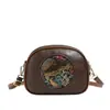 Bolso Transfronterizo Retro con Relieve en Forma de Elefante, Bolso Cruzado de Tres Capas de Gran Capacidad, Bolso Cuadrado Pequeño de Moda para Mujer, Bolso de Hombro Casual