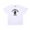 Nova marca de moda japonesa de verão masculina e feminina casual estampada gola redonda manga curta tendência ins solta casual camiseta