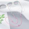 Cadena colgante para gafas acrílicas de color macarrón con forma de corazón para mujer, cadena para gafas con forma de oso, cuerda para gafas, venta al por mayor