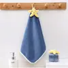 Toalla de Mano para Cocina Colgante de Terciopelo de Coral Cuadrada Toalla Colgante Toalla con Forma de Encaje de Cáñamo Regalo Souvenir Regalo