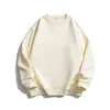 Novo Modelo 2026 Moletom de Lã Felpuda com Laços Grandes, Ombro Caído, Gola Redonda para Homens, Casual, Caimento Solto, 50% Algodão, Moletom para Casal Atacado